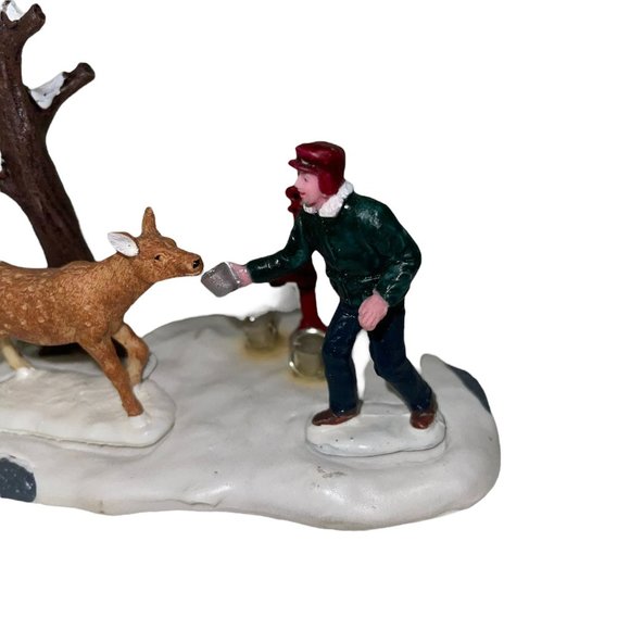 Rare Lemax Sharing Partage 73301 Christmas Village Accessory Table Accent Deer - Picture 4 of 11
